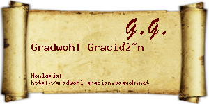 Gradwohl Gracián névjegykártya